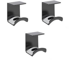 3 x Opbergrek - Koptelefoonstandaard - Koptelefoonhouder - Plakt aan de muur of onder de tafel - Wordt geleverd met sterke kleefpads - Past op de meeste gamingheadsets