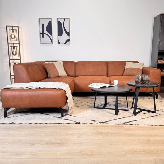 Dimehouse Industrial Bank - Barin - 3 places - Canapé d'angle Cognac - Gauche