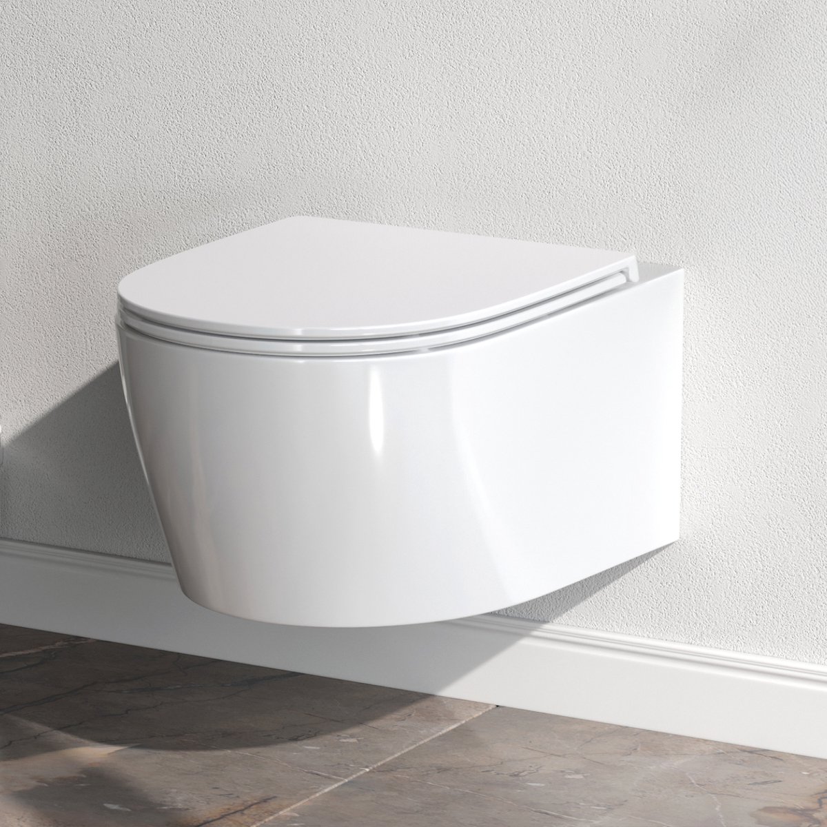 AM.PM X-Joy S - Toilet - Softclose Toiletbril - Randloos diepspoel - Glans Wit - WC Pot