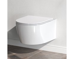 AM.PM X-Joy S - Hangtoilet - Softclose Toiletbril - Randloos diepspoel - Glans Wit - WC Pot