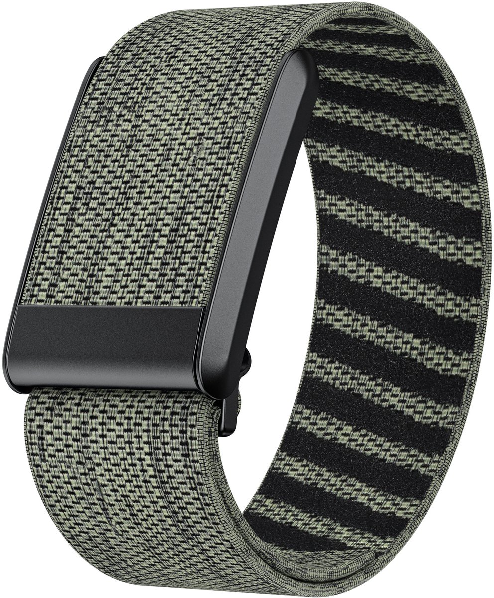Strap-it Elastisch nylon bandje - geschikt voor Whoop 4.0 (grijs-groen)