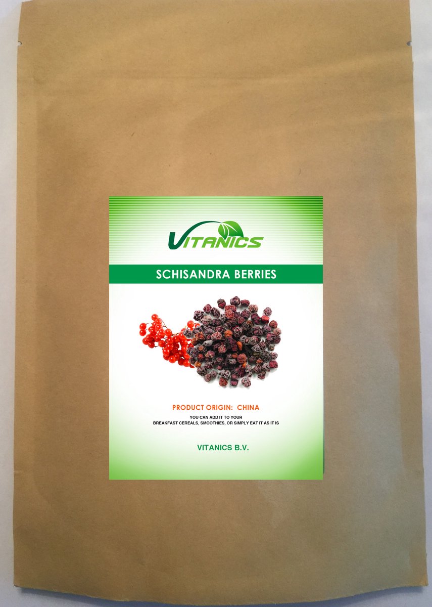 Gedroogde Schisandra-Bessen (Dried Schisandra Berries) 250g