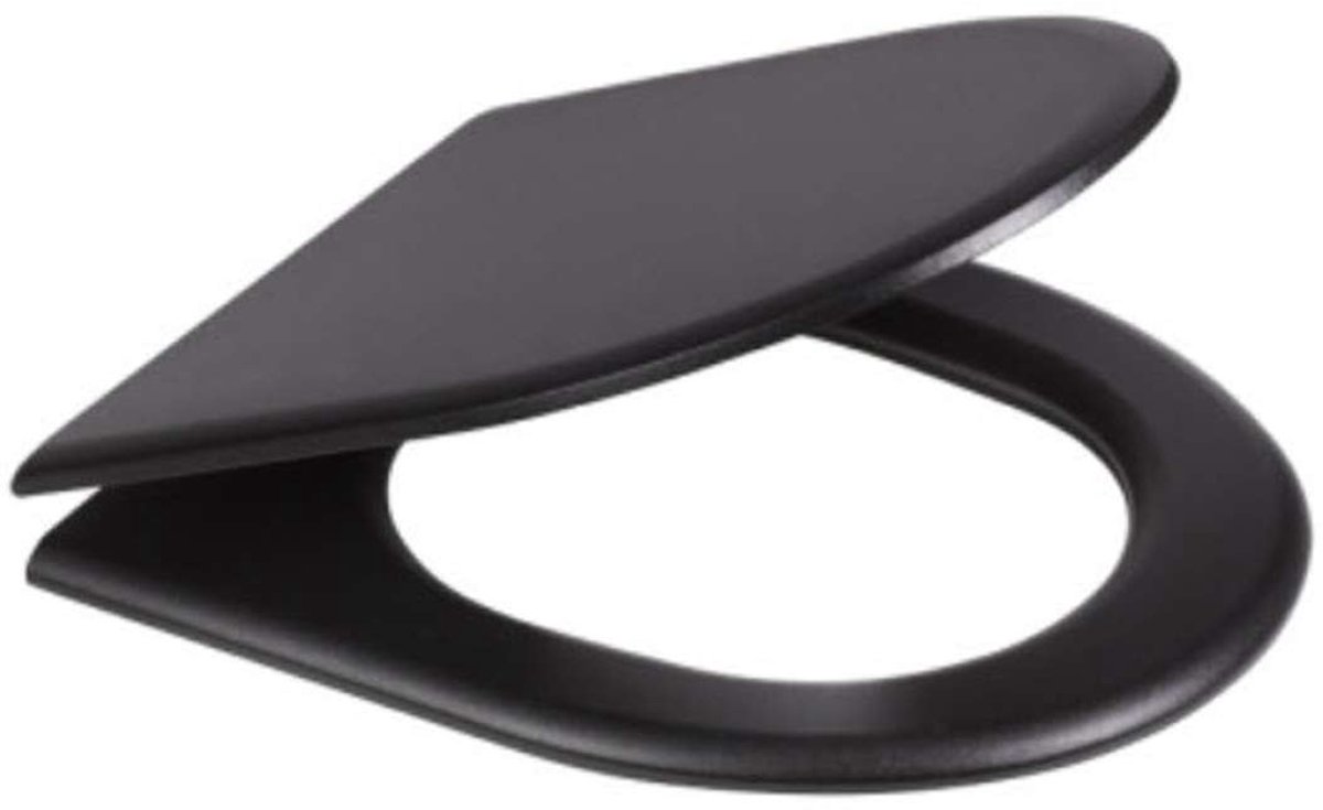 Sanela RVS toiletten - Closetzitting, zwart SLZN 31C