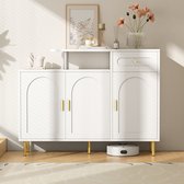 Schoenenkast 'Lilly' 2 deuren en 1 lade Wit