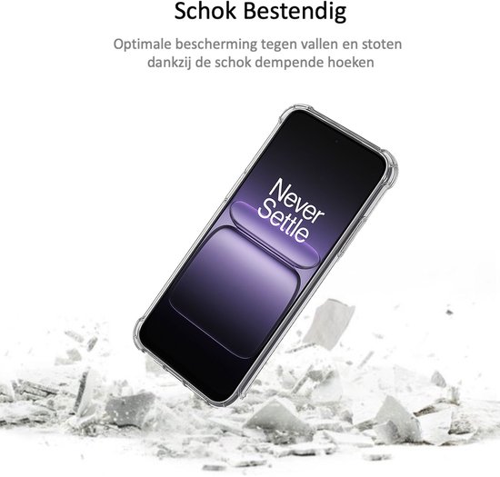 Transparante telefoonhoes met schokabsorberende hoeken, die optimale bescherming biedt.
