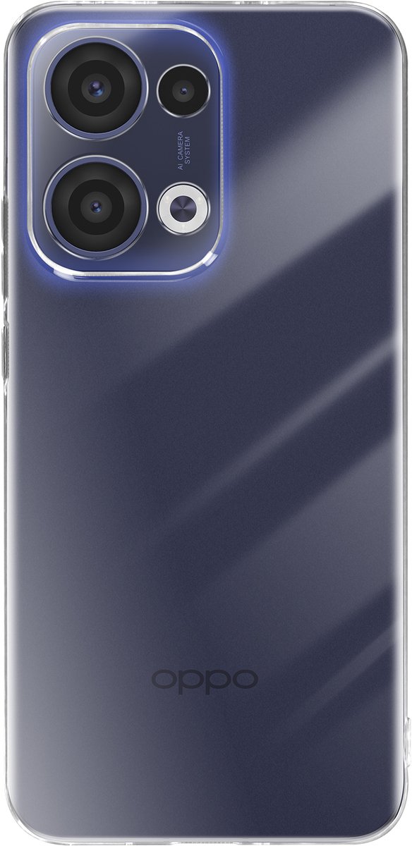 Avizar Hoesje Geschikt voor Oppo Reno 13 Contour Silicone, Transparant