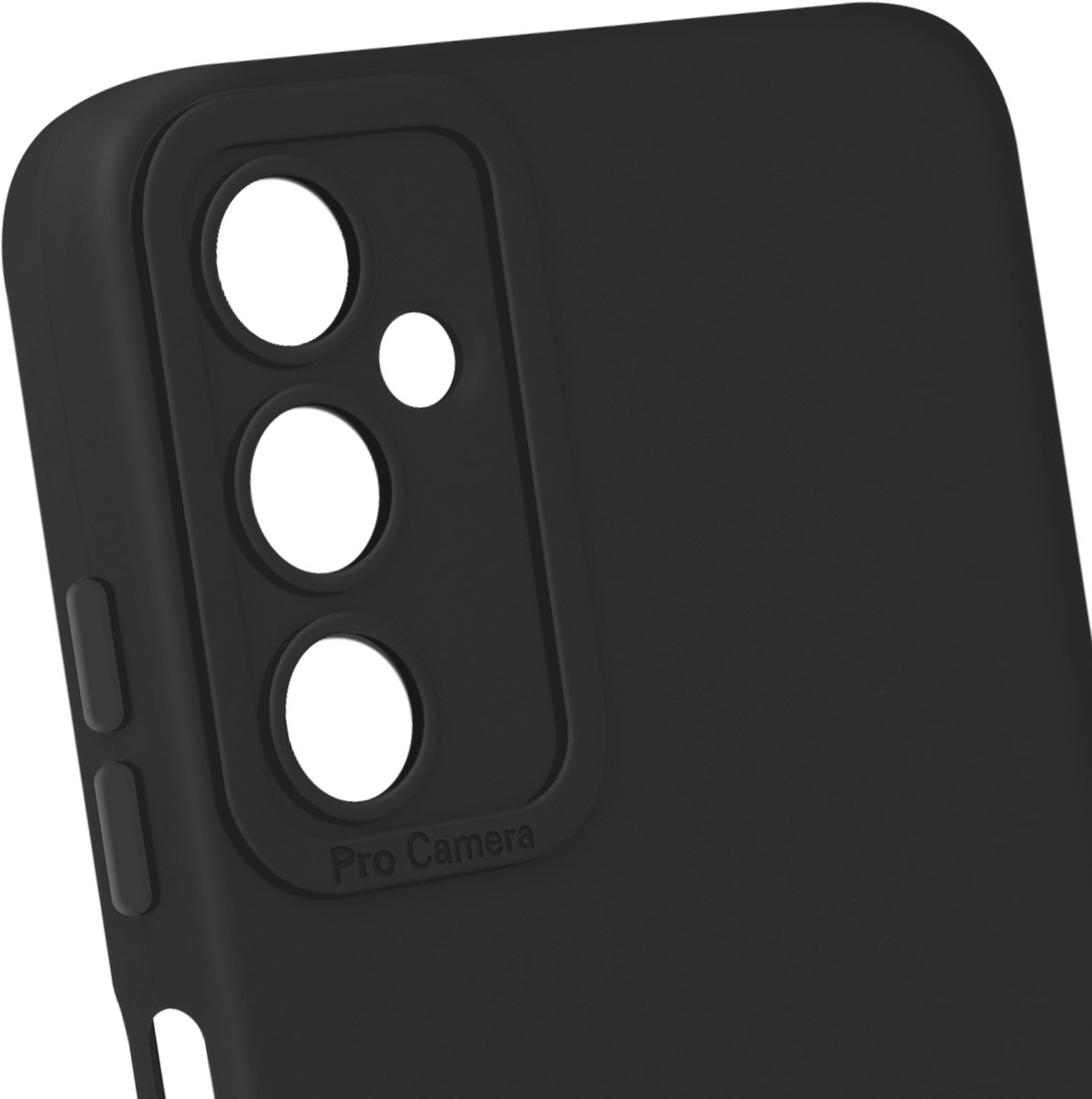 Avizar Hoes Geschikt voor Samsung Galaxy A05s Mat Beschermde Camera, Zwart