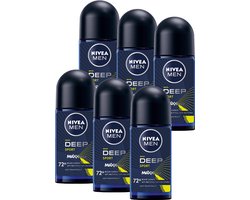 NIVEA MEN Deep Sport Anti-Transpirant Deo Roller - Deodorant - Sterke antizweetwerking - Voordeelverpakking - 6 x 50ml