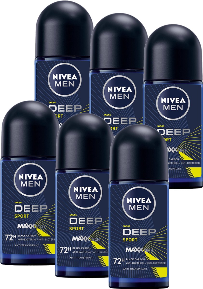 6x NIVEA Men Deodorant Roller Deep Sport 50 ml