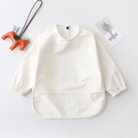 Tablier enfant Dutsi - Imperméable et ajustable - 6-12 mois - Wit