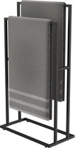 Porte-serviettes sur pied Via Fectio® - Porte-serviettes - 85 x 45 x 25 cm - Zwart