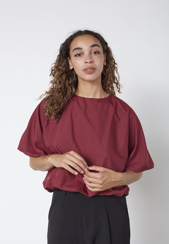 SISTERS POINT Haut Gufo - Chemisier Femme - Bordeaux - Taille S