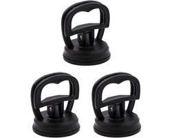 Mini Auto Deuk Remover - 3 Stuks - Auto Deukentrekker - ABS - Uitdeuken - Auto Deuk Verwijderaar - Zuignap - Uitdeukstation - Zuignaphouder - Glasdrager - Zuigheffer - Autoschade Herstel - Geschikt voor kleine deukreparaties - 5.8cm*6.5cm - Zwart