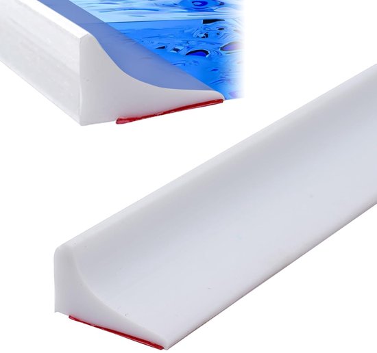200*2*1,2 cm - Bande hydrofuge - seuil de douche - bande d'étanchéité flexible - joint de douche - accessoires de cuisine - accessoires de salle de bain - pour paroi en verre, sol de douche, plan de travail de cuisine - blanc