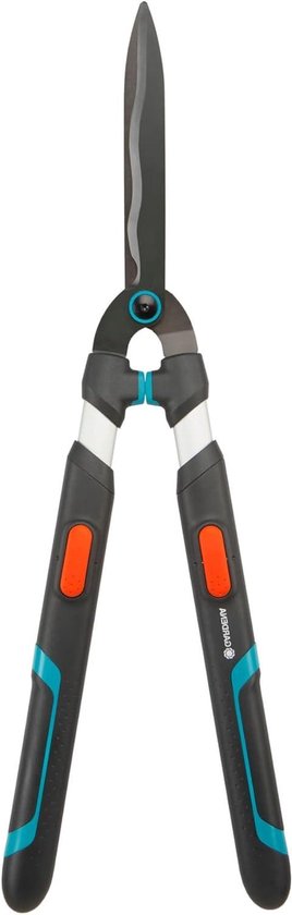 Fiskars Heggenschaar HS52, tuingereedschap, antikleeflaag, hoogwaardige stalen lemmeten/glasvezelversterkte kunststof, lengte: 58,5 cm, zwart/oranje, PowerLever, 1001564