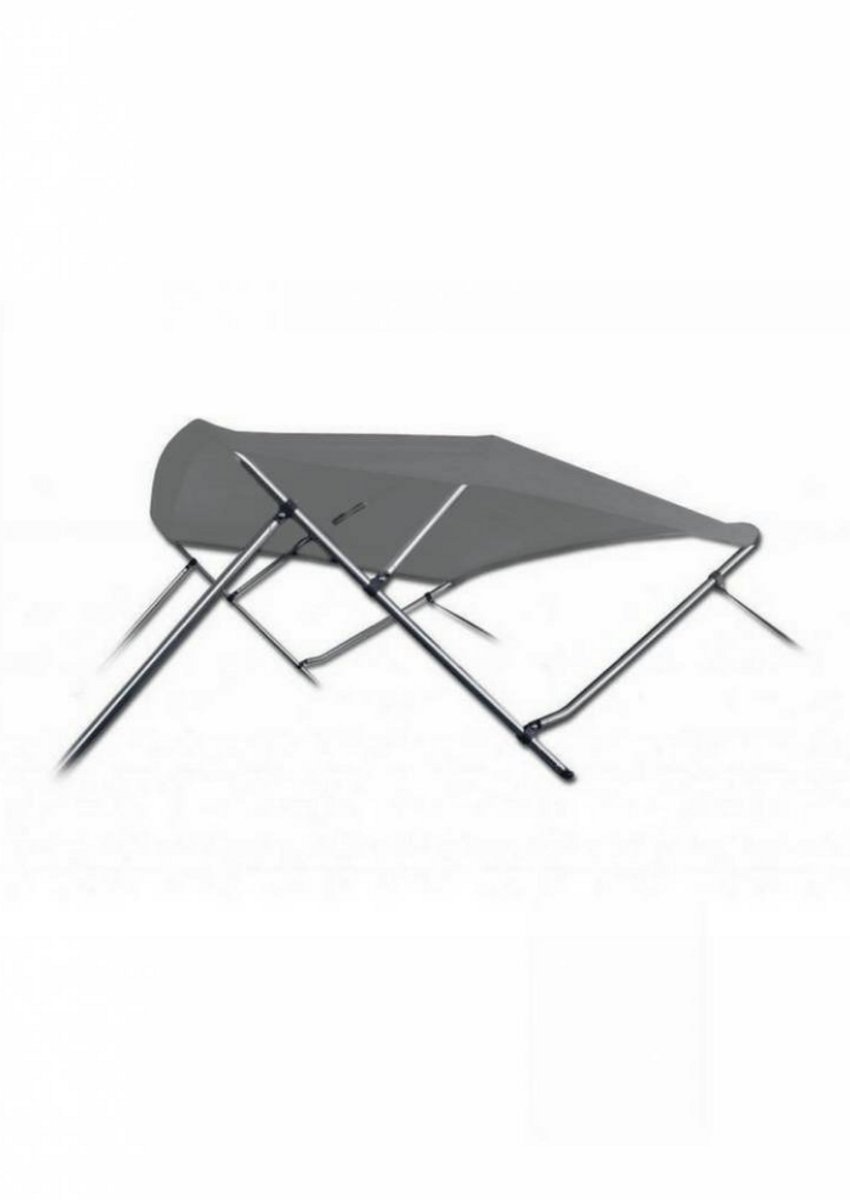 BREG Biminitop | RVS 3-boogs | Breedte 200  213 cm - Hoogte 91 cm - Antraciet doek