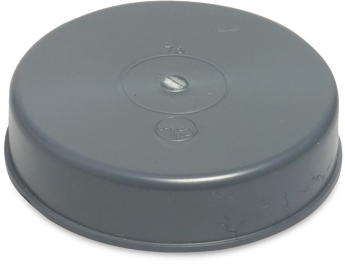 PVC eindkap – 40 mm lijmmof grijs KOMO