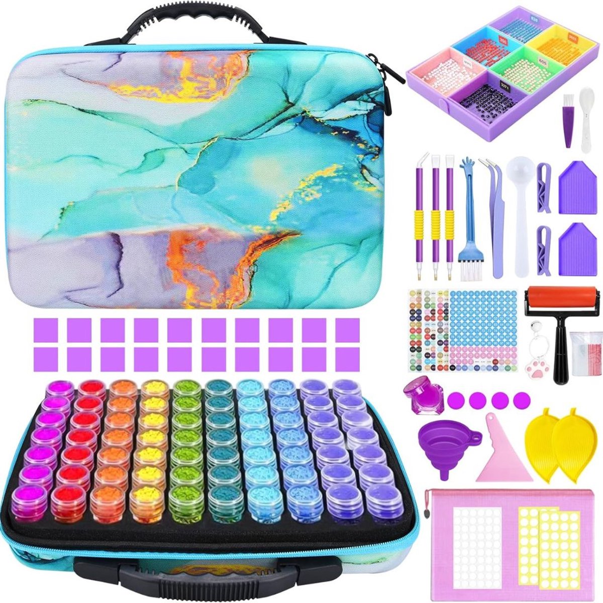 DailySupplies® Diamond Painting Volwassenen - Pakket Volledig - Opbergdoos - Veelkleurig