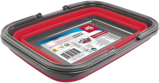 AKTIVE Opvouwbare emmer, 17 liter, rond, 44,5 x 40,5 x 40,5 cm, met