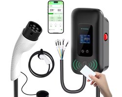 Bar2Charge 11kW Wallbox Laadpaal – 3-Fase 16A – Type 2 – App Control – IP65 – 5m Kabel – Voor EV & Hybride Auto’s