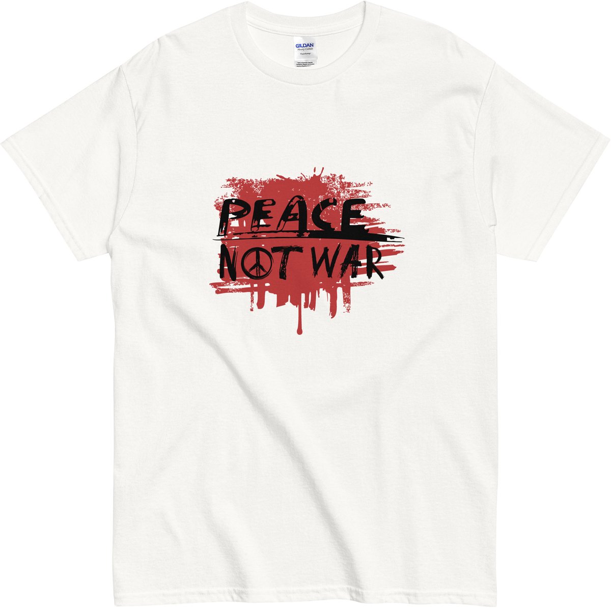 Peace Not War T-Shirt Dames en Heren - Protestshirt - Wit - M