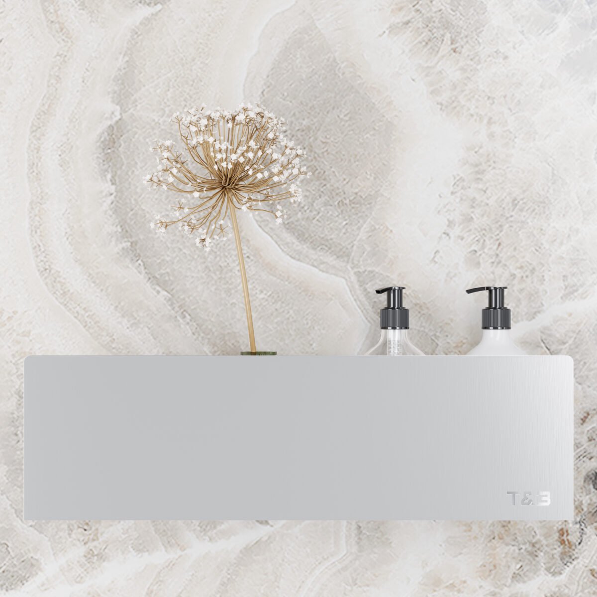 Nortiq T&B badkamerwandplank – T2 medium – geborsteld aluminium