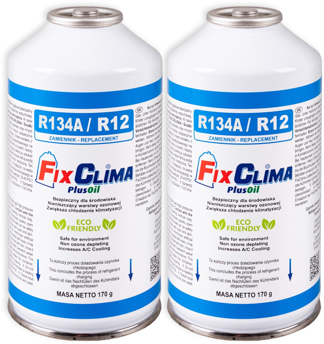 2x AIRCONDITIONING VULGAS R134A VLOEISTOF