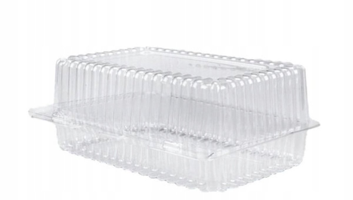RAVI - Wegwerp Taartcontainer - 900ml - Doorzichtig - Veilig voor Voedsel