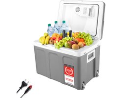 TZS First Austria Elektrische Koelbox – 45L – 12V en 230 volt – Frigobox -Koelen en Verwarmen – Grijs
