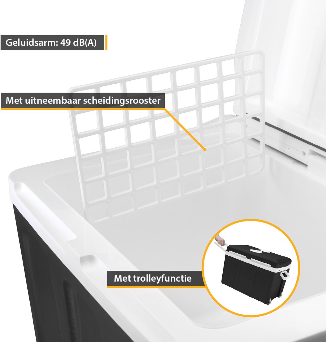 TZS First Austria Elektrische Koelbox - 45L - 12V en 230 volt - Frigobox -Koelen en Verwarmen - Zwart – foto 4
