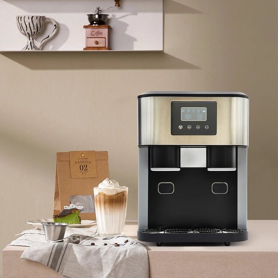 IJsmachine - IJsblokjesmachine - Crushed Ice Maker - IJsmaker - Ijswater Dispenser - 1,8 Liter Watertank - Touchscreen Bedienig van Merkloos — afbeelding 2