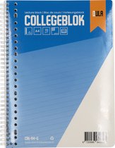 Collegeblok A4 formaat met lijn 160 vel - Spiraalblok gelinieerd - 70 grams papier schrijfblok - DULA