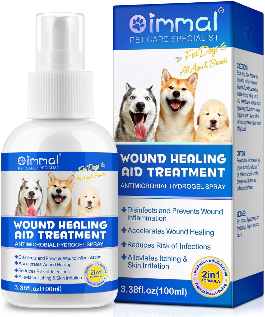WOUND HEALING AID TREATMENT - wondspray voor de hond - desinfecteert en voorkomt ontsteking - bevordert wondherstel - reduceert infectie risico - verlicht jeuk en huid irritatie - 100 ml