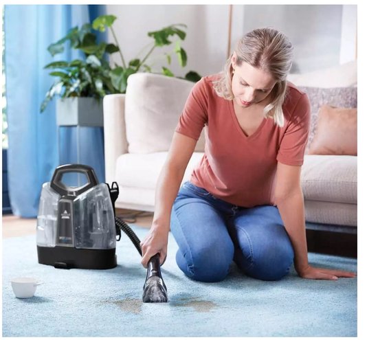 BISSELL SpotClean Plus Draagbare Vlekkenreiniger - Met Extra Lange 2.2m Slang - Tapijtreiniger voor Bank, Auto & Matras - Carpet Cleaner Apparaat - Incl. HydroRinse Zelfreiniging - Reinigingsmachine - Zetelreiniger - 3724N