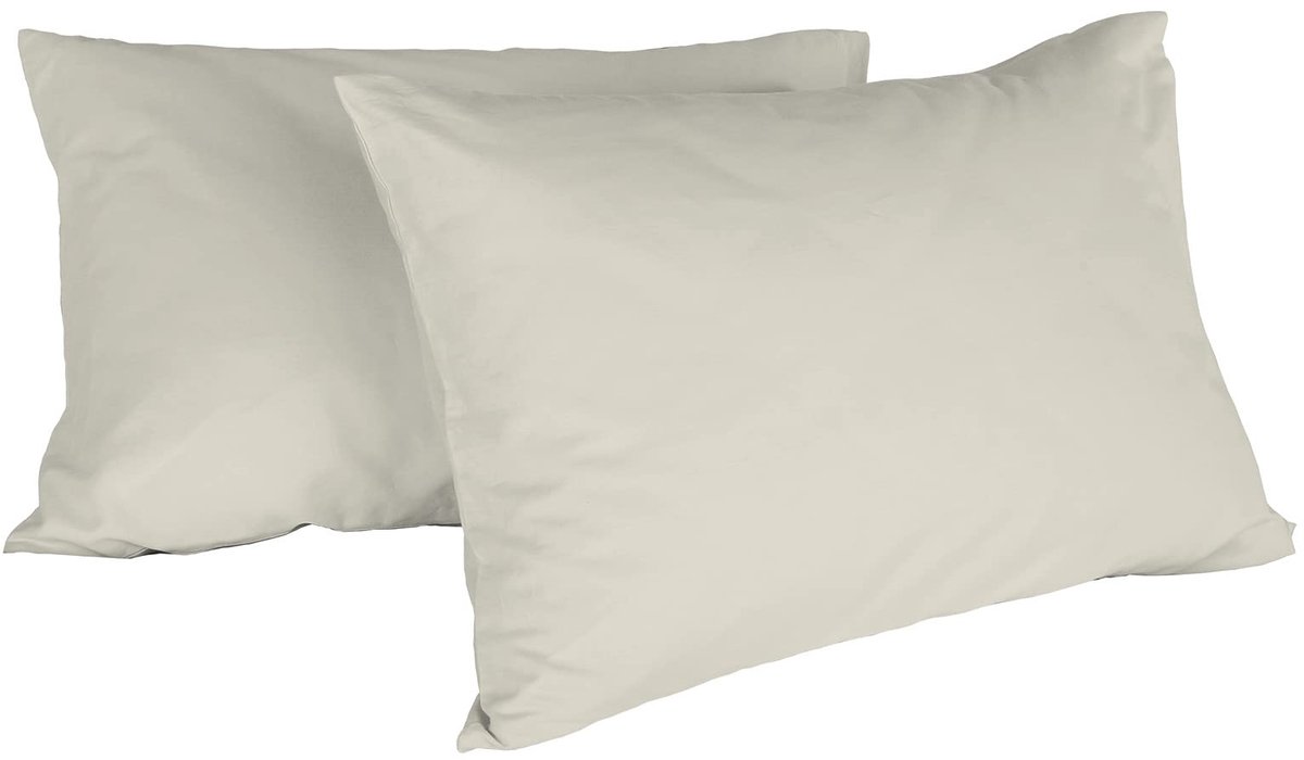 Ibenzoa Premium Kussenslopenpaar, Katoen, Crème, 2