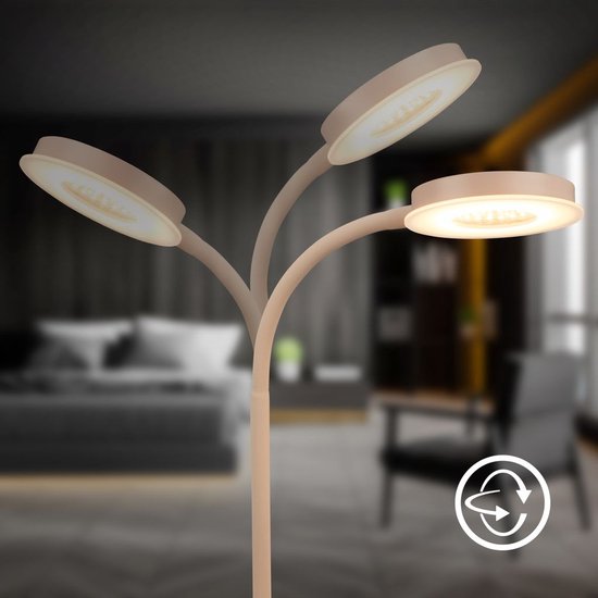 BRILONER – Nachtlampje, rookglas, kabelschakelaar, bureaulamp, tafellamp E14 voor thuiskantoor, leeslamp, zwart-hout