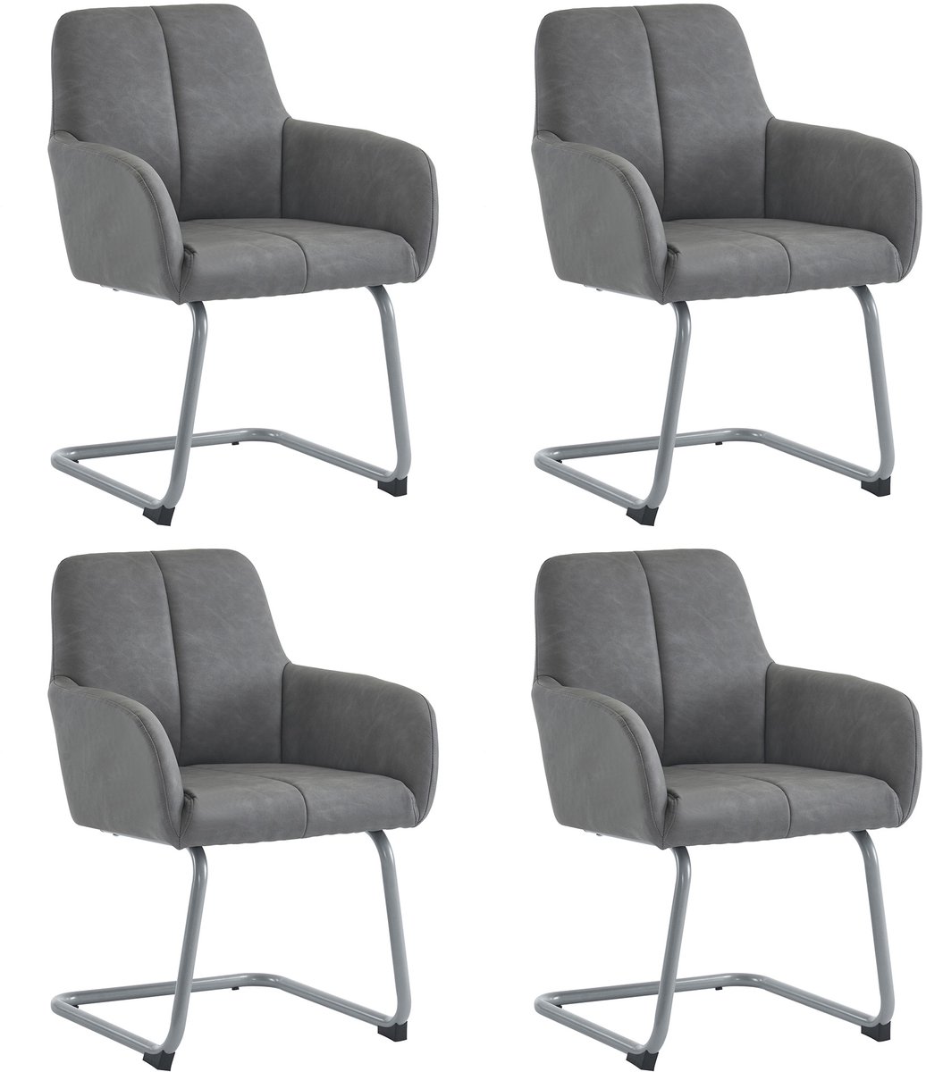 Eetkamerstoel - set van 4 - Fauteuil - Modern - Minimalistische loungestoel - Woonkamer sl