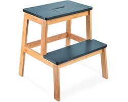 BUDDLEY Opstapje - Keukentrapje 2 treden – Keukentrap - Trapje 2 treden – Kind - 2 traps - Opstapje volwassenen - Huishoudtrap 2 treden - Opstapje…