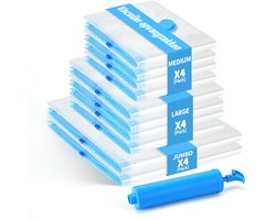 10 Vacuum Opbergzakken Deluxe Set - 3 Maten (Incl.