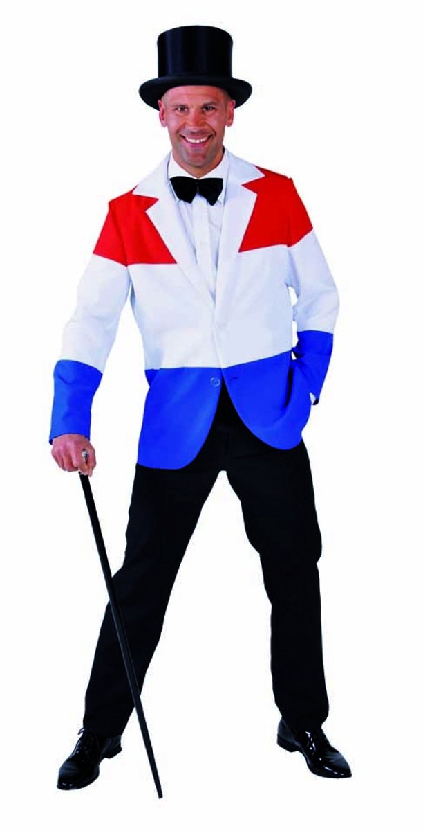 Magic By Freddy Verkleedcolbert Polyester Rood/wit/blauw Mt Xs