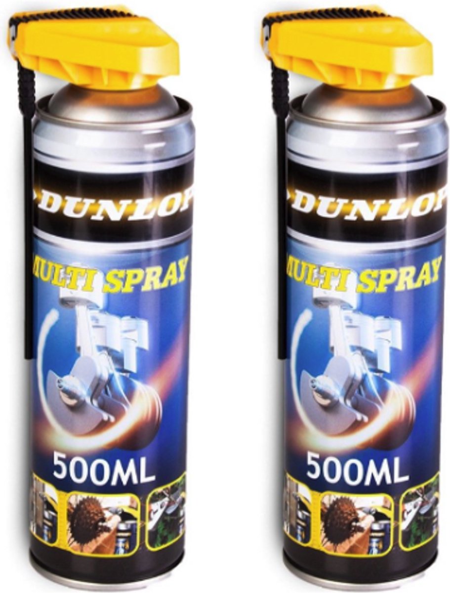 Dunlop Multispray - Fietskettingen, Scharnieren & Meer - 2 x 500ml
