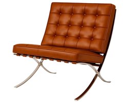 Barcelona Chair - Cognac Bruin - Stoel - Fauteuil - Luxe Variant