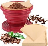 Filtre à Café Pliable En Silicone Noir Réutilisable - Porte-filtre