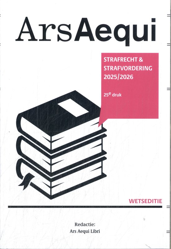 Ars Aequi Wetseditie - Strafrecht & strafvordering 2025/2026 - cover