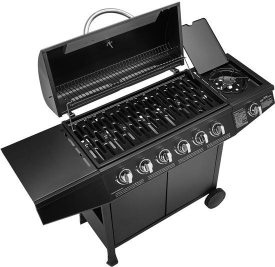 TAINO BASIC 6+1 gasbarbecue - BBQ GRILL CAR 4 RVS branders zijbrander TÜV Grill — afbeelding 2