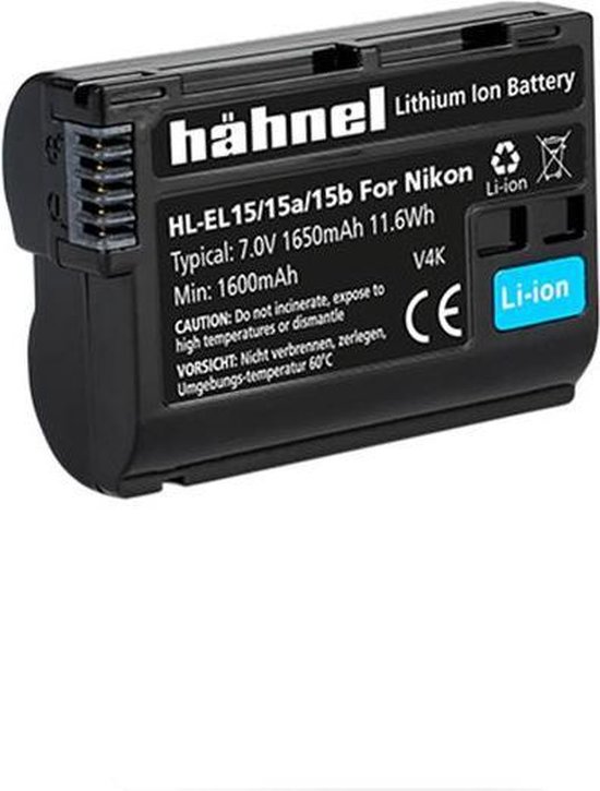 HÃ¤hnel HL-EL15 accu - Nikon EN-EL15 model | bol.com
