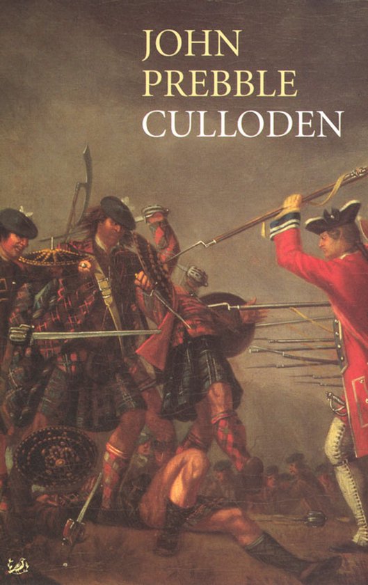 Boek 'Culloden' van John Prebble met een schilderij van een veldslag.