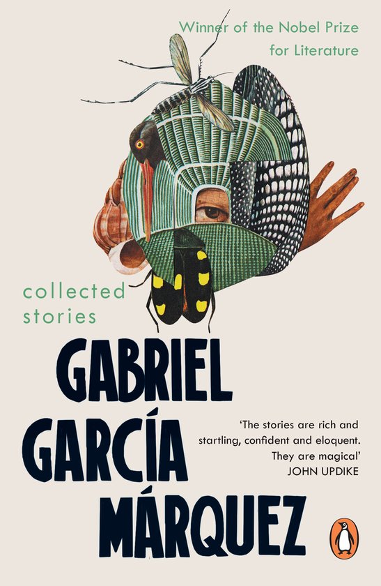 GABRIEL GARCIA MÁRQUEZ 'collected stories'. Couverture avec collage d'insectes et d'un œil. Lauréat du prix Nobel de Littérature.