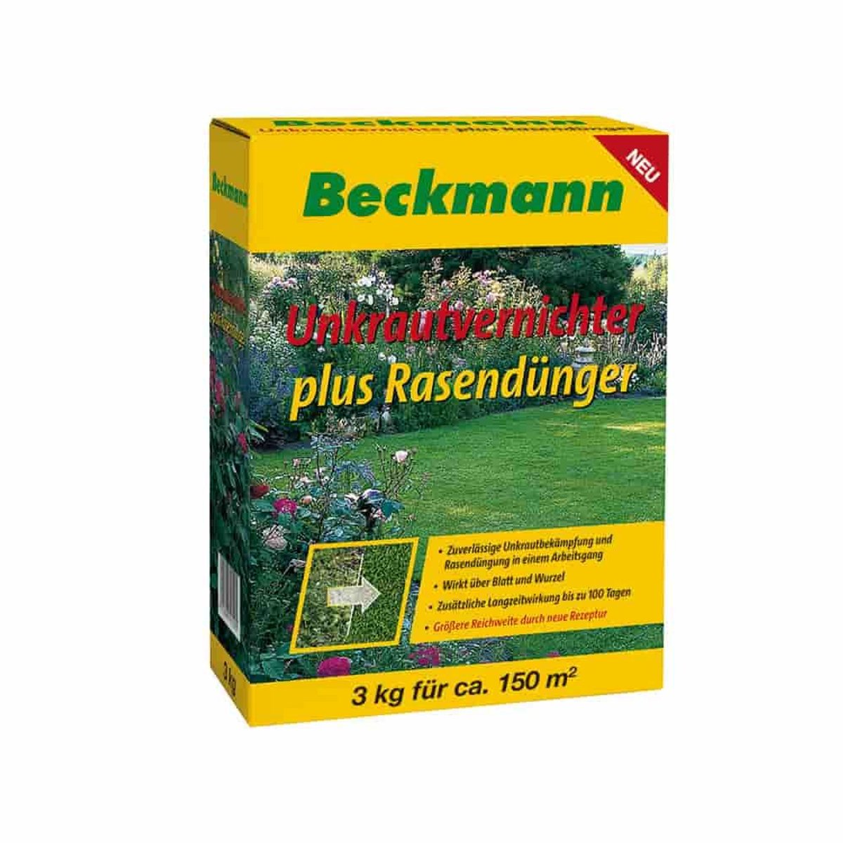 3 kg Gazonmest met onkruidverdelger + Langdurige werking voor ca. 150m²
