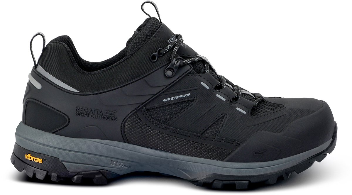 Regen waterdichte ademende lage wandelschoenen voor heren Zwart